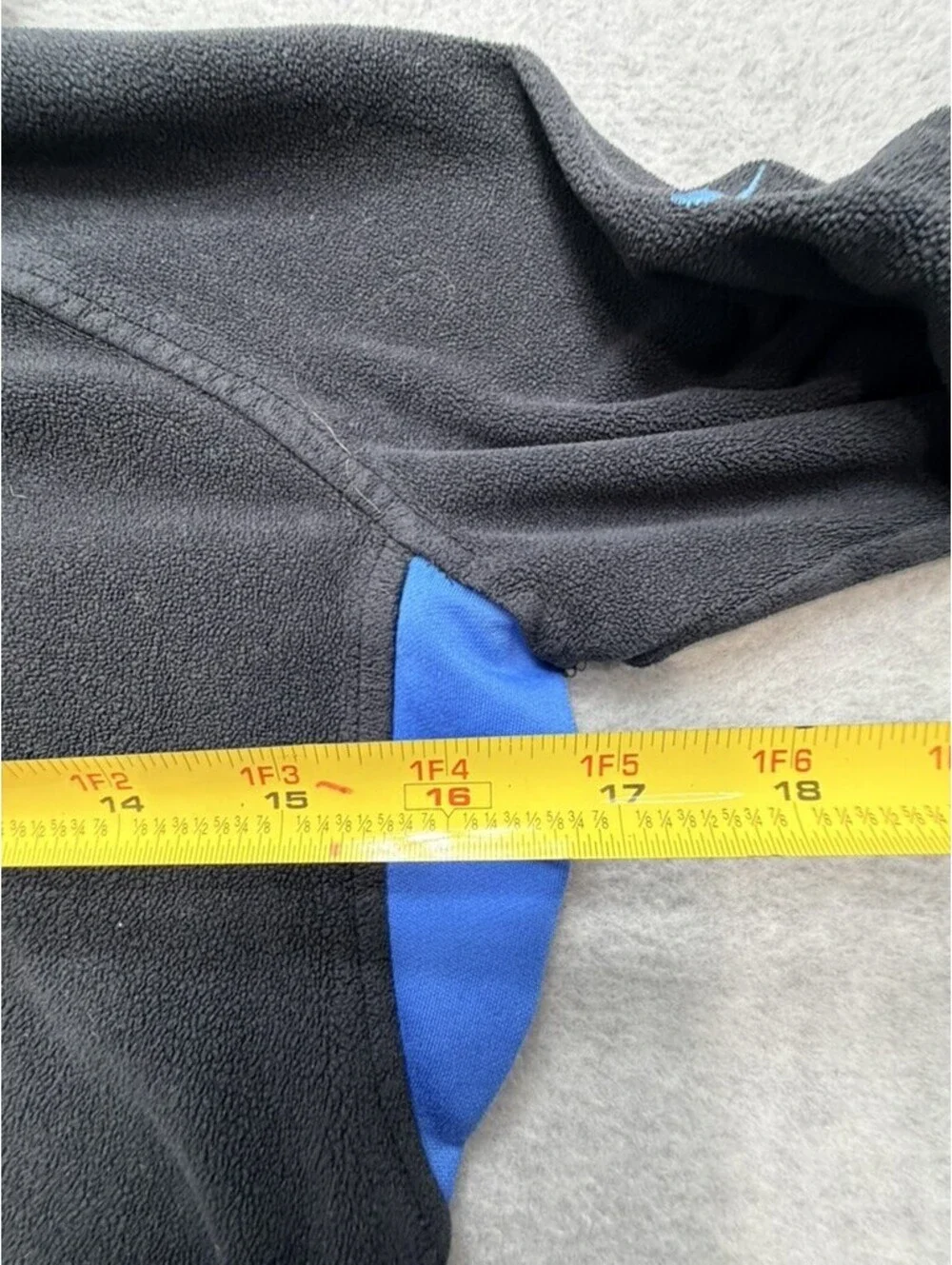 Nike Therma-Fit Quarter Zip Pullover Fleece Womens P Black Blue Long Sleeve